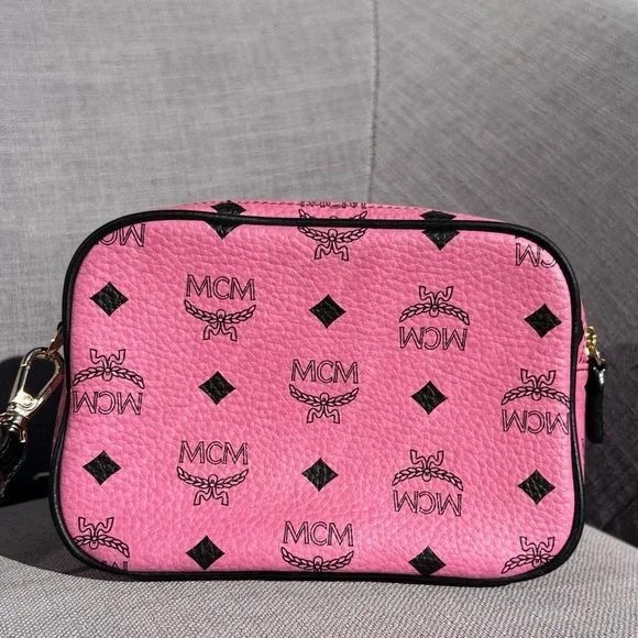 MCM Visetos Pink Crossbody Bag - Picture 2 of 14